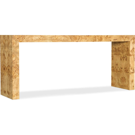 Auberon Burl Console Table by Hooker Furniture in light natural burl. Made from unique in a unique style.