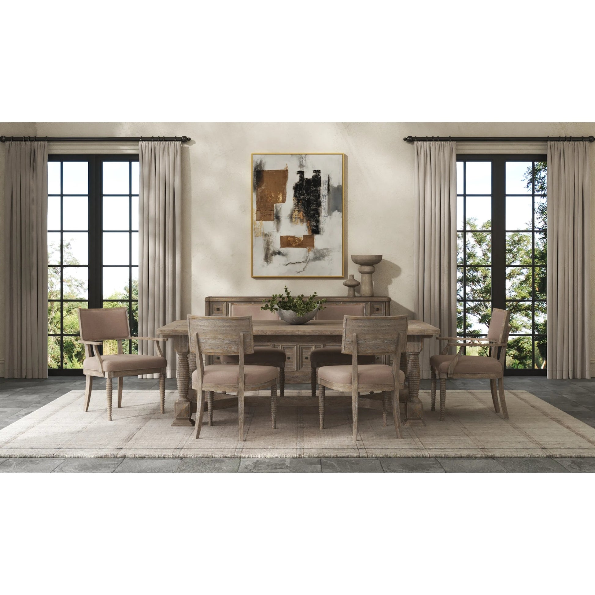 Reforma Upholstered Arm Chair by A.R.T. Furniture in tapenade, wheat. Made from parawood solids, random match flaky oak veneers, foam, fabric in a traditional style.