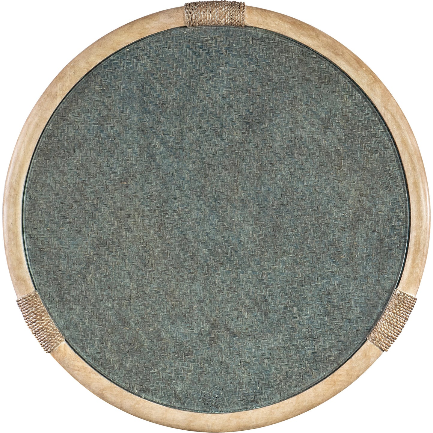 006 SI-2133725 | Additional Silo | Retreat Raffia End Table by Hooker Furniture. Made from maple veneers, engineered raffia, rope, tempered glass in a cottage & farmhouse style.
