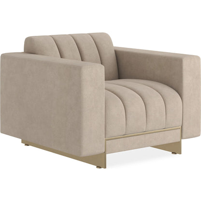 Well Balanced Chair by Caracole in moonstone and whisper of gold. Made from metal in a transitional style.