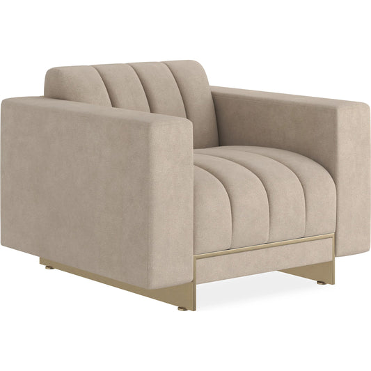 Well Balanced Chair by Caracole in moonstone and whisper of gold. Made from metal in a unique style.