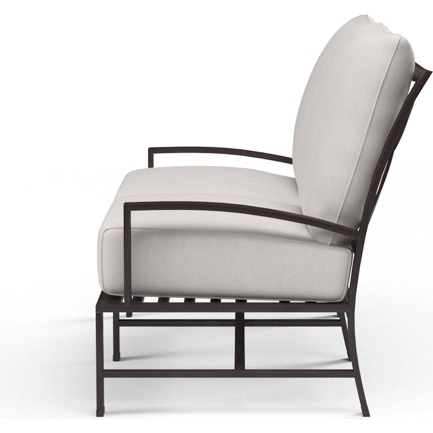 002 SI-2167001 | Additional Silo | La Outdoor Jolla Loveseat by Sunset West in espresso. Made from aluminum in a modern style.