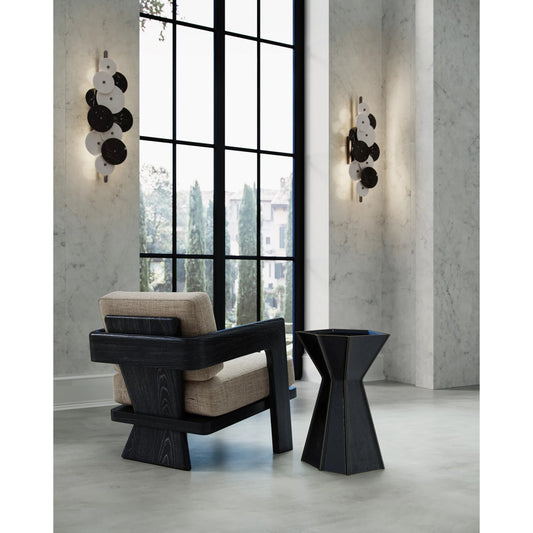 Merola Accent Table by Currey and Company in bronze, gold. Made from cast aluminum in a modern style.