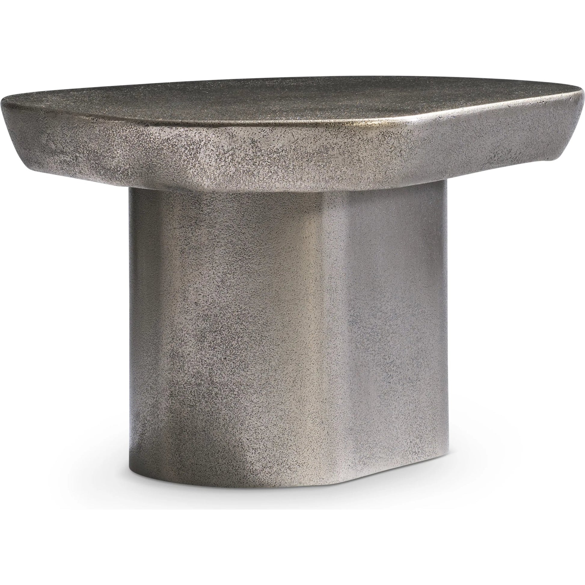 Clawson Cocktail Table by Bernhardt in graphite. Made from aluminum in a modern style.