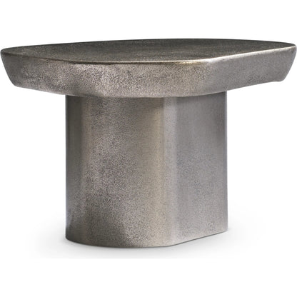Clawson Cocktail Table by Bernhardt in graphite. Made from aluminum in a modern style.