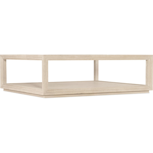 001 SI-2028941 | Primary Silo | Nouveau Chic Rectangle Cocktail Table by Hooker Furniture in sandstone. Made from oak veneers, tempered glass, metal in a modern style.
