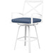 Bristol Outdoor Swivel Counter Stool in Canvas Flax w/ Self Welt by Sunset West. Made from aluminum in a modern style.