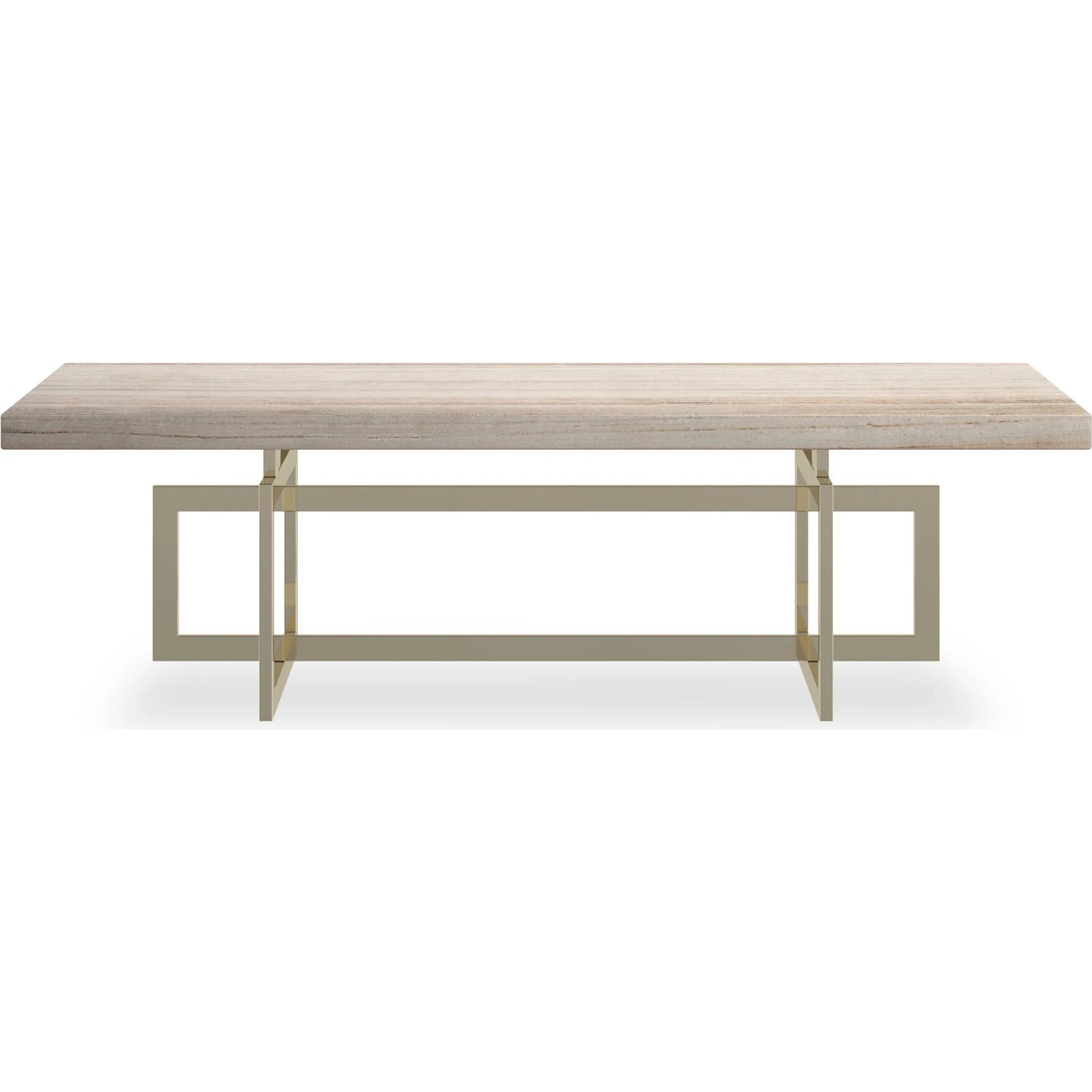 002 SI-2250644 | Additional Silo | Wish You Were Here Cocktail Table by Caracole in sandstone, whisper of gold. Made from metal, stone in a transitional style.