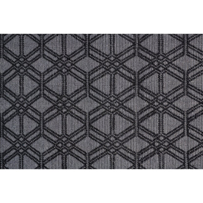 Phoenix Transitional Diamond Rug - 0807F by Feizy in black, gray. Made from wool, polyester, nylon in a unique style.
