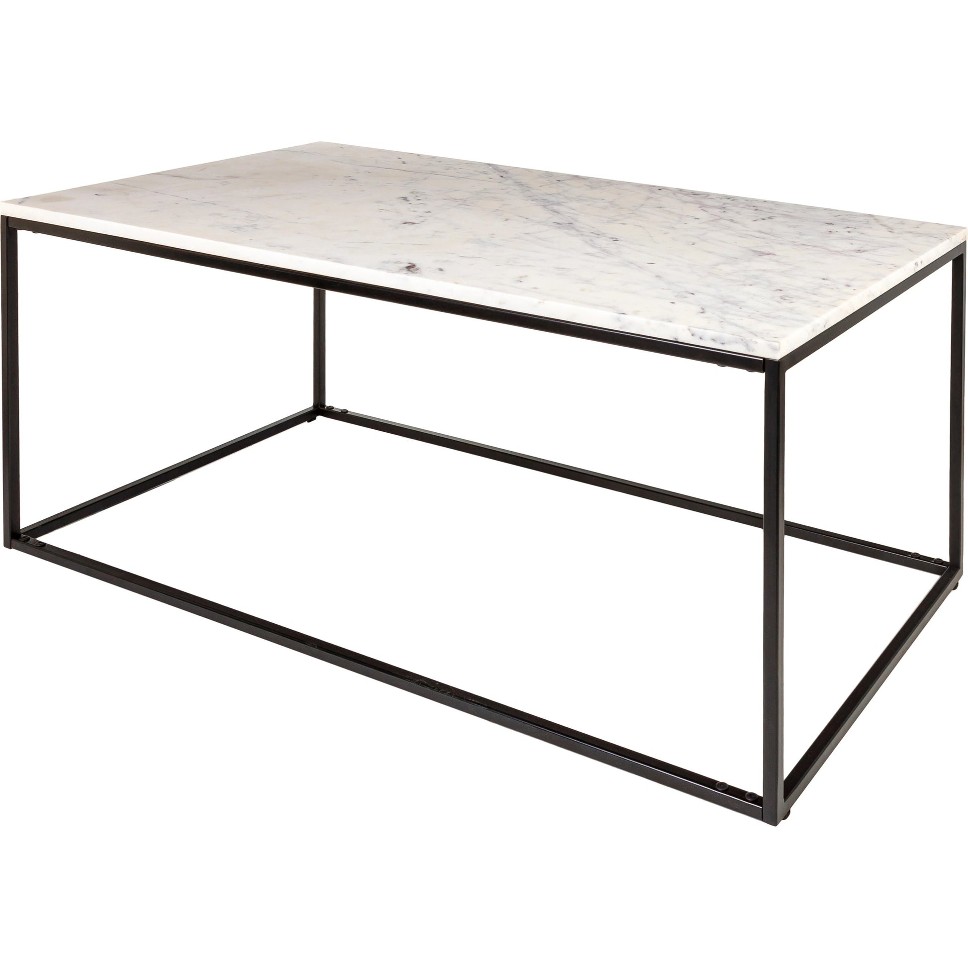Aryaa Coffee Table by Livabliss in brown and powder coatedwood finish. Made from top: wood, base: 100% metal in a modern style.