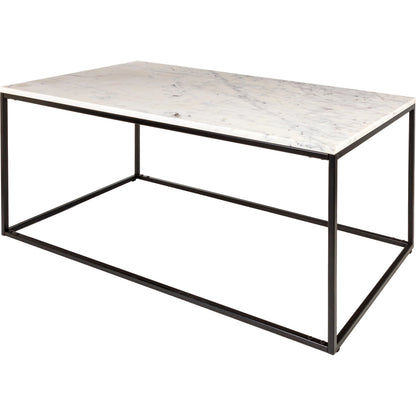 Aryaa Coffee Table by Livabliss in brown and powder coatedwood finish. Made from top: wood, base: 100% metal in a modern style.