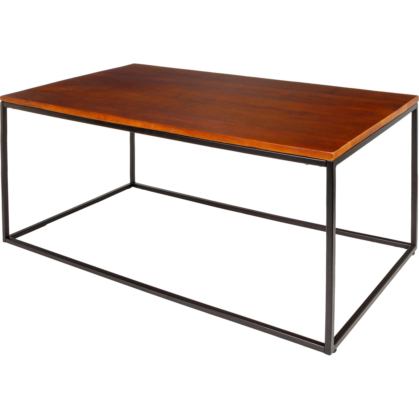 001 SI-1914832 | Primary Silo | Aryaa Indoor/Outdoor Coffee Table by Livabliss in brown and powder coatedwood finish. Made from top: wood, base: 100% metal in a modern style.