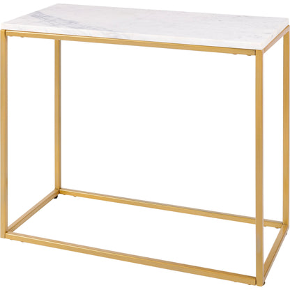 Aryaa - 30749 by Livabliss in white and powder coatednatural. Made from top: marble, base: 100% metal in a modern style.