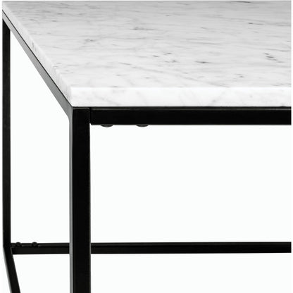 Aryaa Coffee Table by Livabliss in brown and powder coatedwood finish. Made from top: wood, base: 100% metal in a modern style.