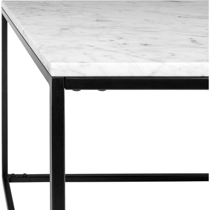 Aryaa Coffee Table by Livabliss in brown and powder coatedwood finish. Made from top: wood, base: 100% metal in a modern style.