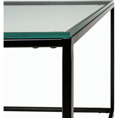 Aryaa Coffee Table by Livabliss in brown and powder coatedwood finish. Made from top: wood, base: 100% metal in a modern style.