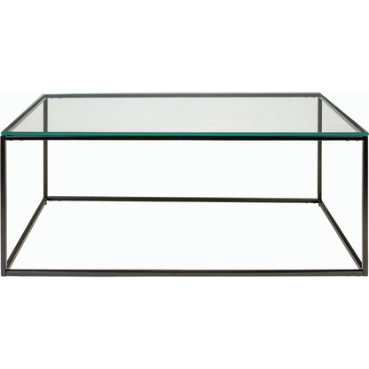 Aryaa Coffee Table by Livabliss in brown and powder coatedwood finish. Made from top: wood, base: 100% metal in a modern style.