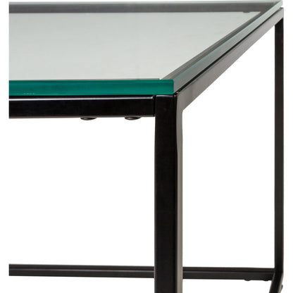 Aryaa Coffee Table by Livabliss in brown and powder coatedwood finish. Made from top: wood, base: 100% metal in a modern style.