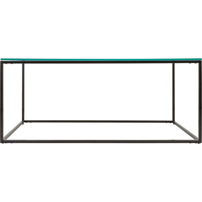 Aryaa Coffee Table by Livabliss in brown and powder coatedwood finish. Made from top: wood, base: 100% metal in a modern style.