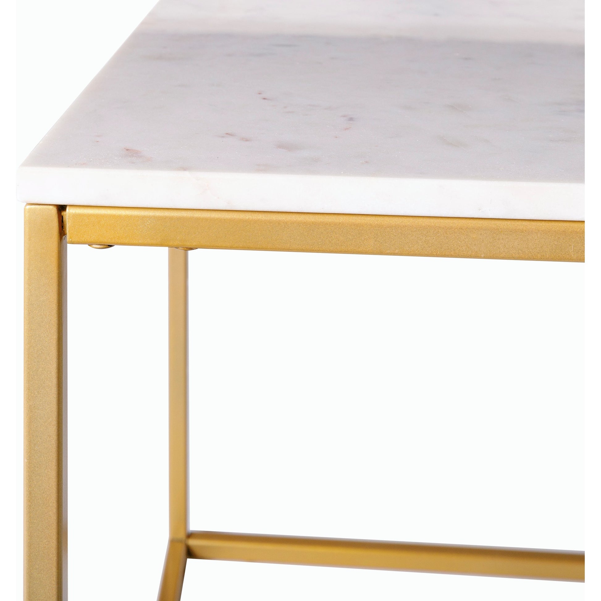 Aryaa Coffee Table by Livabliss in brown and powder coatedwood finish. Made from top: wood, base: 100% metal in a modern style.