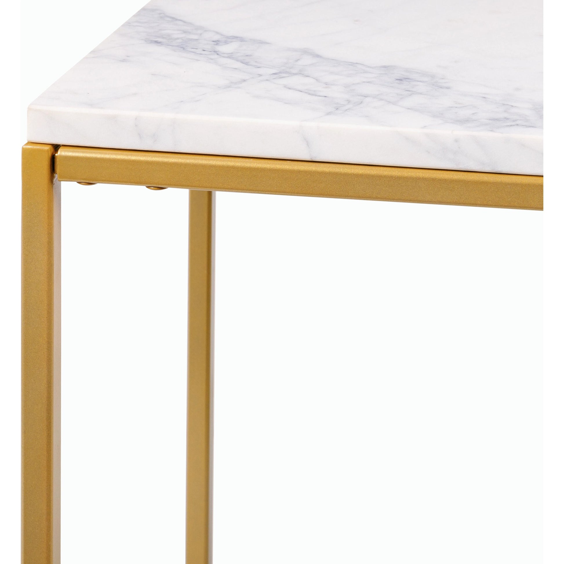 Aryaa - 30749 by Livabliss in white and powder coatednatural. Made from top: marble, base: 100% metal in a modern style.