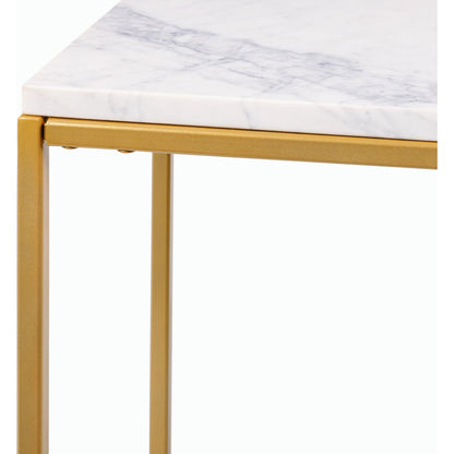 Aryaa - 30749 by Livabliss in white and powder coatednatural. Made from top: marble, base: 100% metal in a modern style.