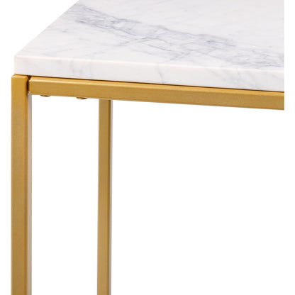 Aryaa - 30749 by Livabliss in white and powder coatednatural. Made from top: marble, base: 100% metal in a modern style.