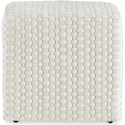 Boca Outdoor Ottoman by Bernhardt in white, cream. Made from unique in a unique style.