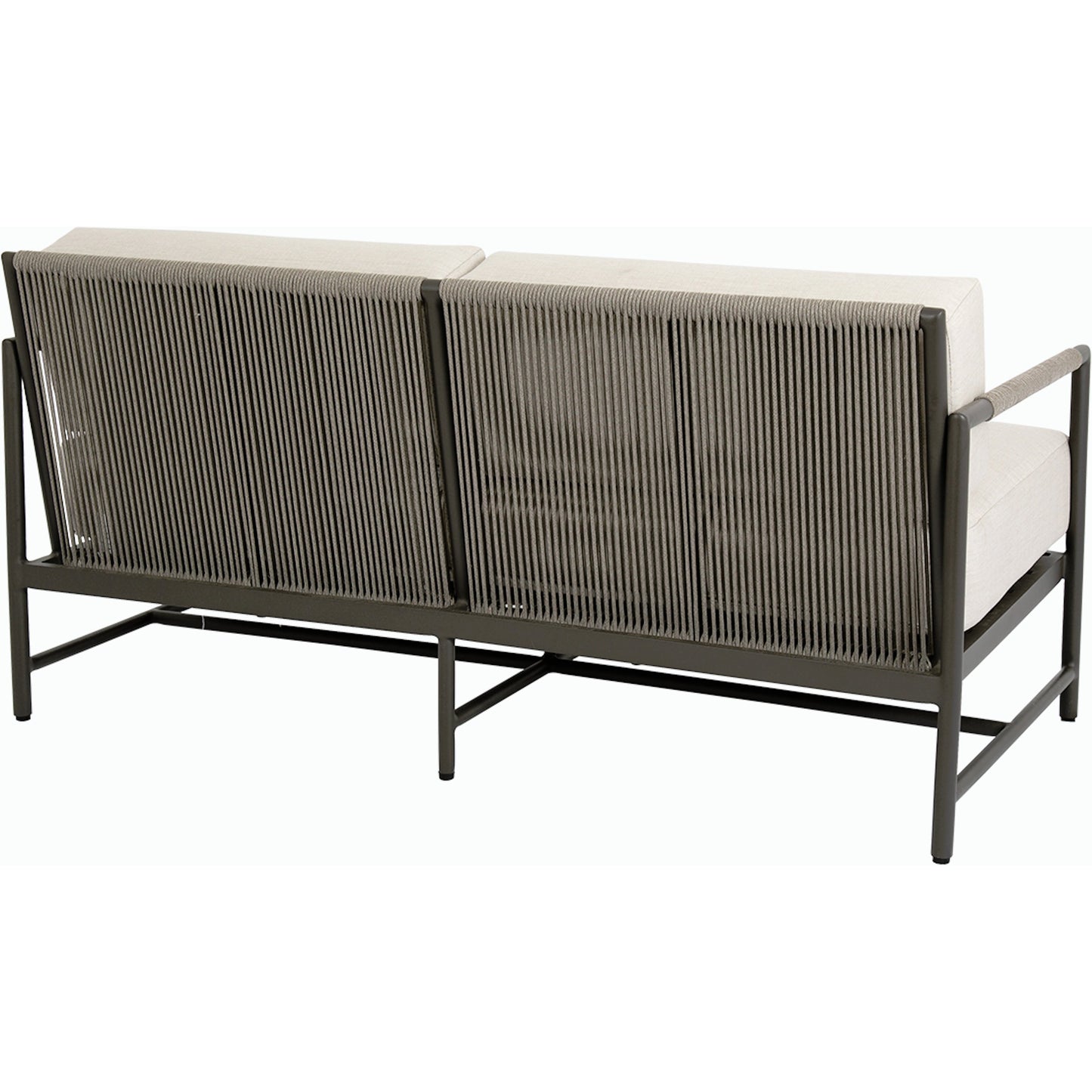 006 SI-2167102 | Additional Silo | Pietra Outdoor Loveseat by Sunset West in graphite. Made from olefin rope in a modern style.