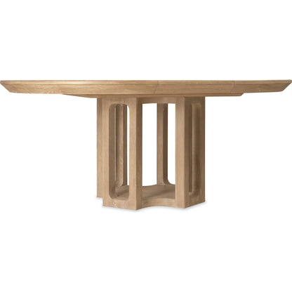 Banyon Bay Round Dining Table with One 18-inch Leaf by Hooker Furniture in light wood. Made from unique in a transitional style.
