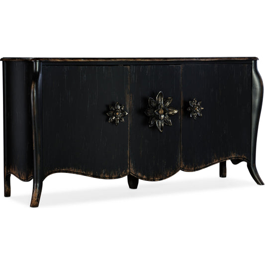 Bien Ame Buffet by Hooker Furniture in porte noir. Made from oak veneers in a traditional style.