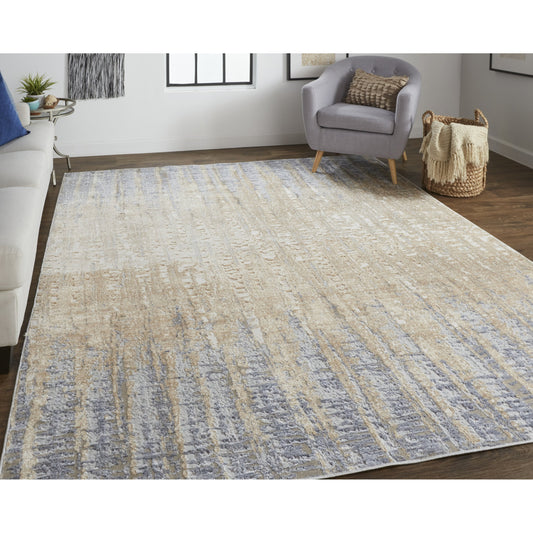 Laina Transitional Gradient & Rug - 39G9F by Feizy in tan, brown, blue. Made from unique in a unique style.