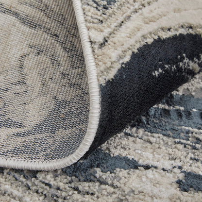 Micah Rug - 39LPF by Feizy in ivory, black, taupe. Made from polyester, polypropylene in a unique style.