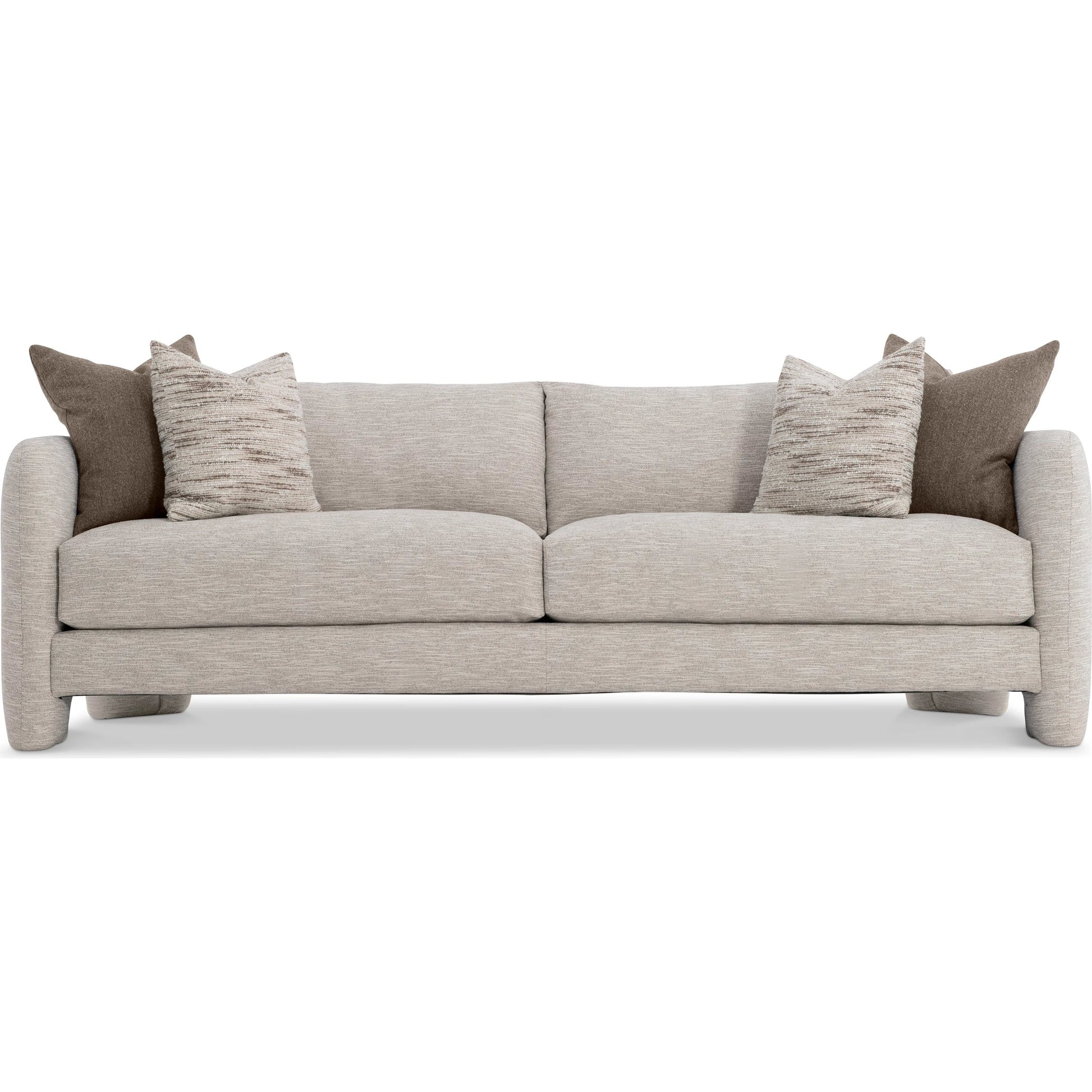 Rowan Fabric Sofa by Bernhardt in beige. Made from fabric in a unique style.
