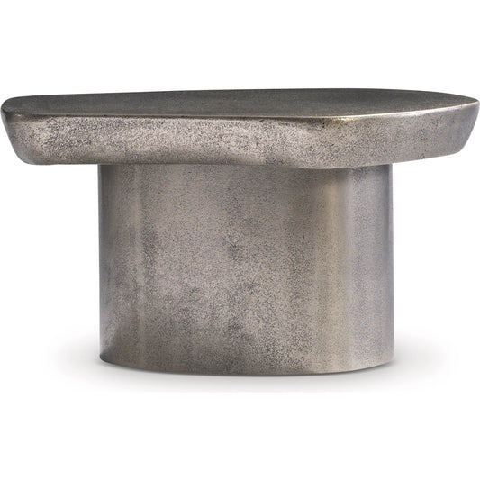 Clawson Cocktail Table by Bernhardt in graphite. Made from aluminum in a modern style.
