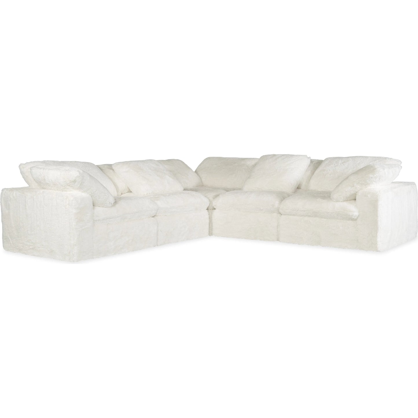 001 SI-2250800 | Primary Silo | Barefoot 5-Seat Sectional by Hooker Furniture in white. Made from 100% polyester in a transitional style.