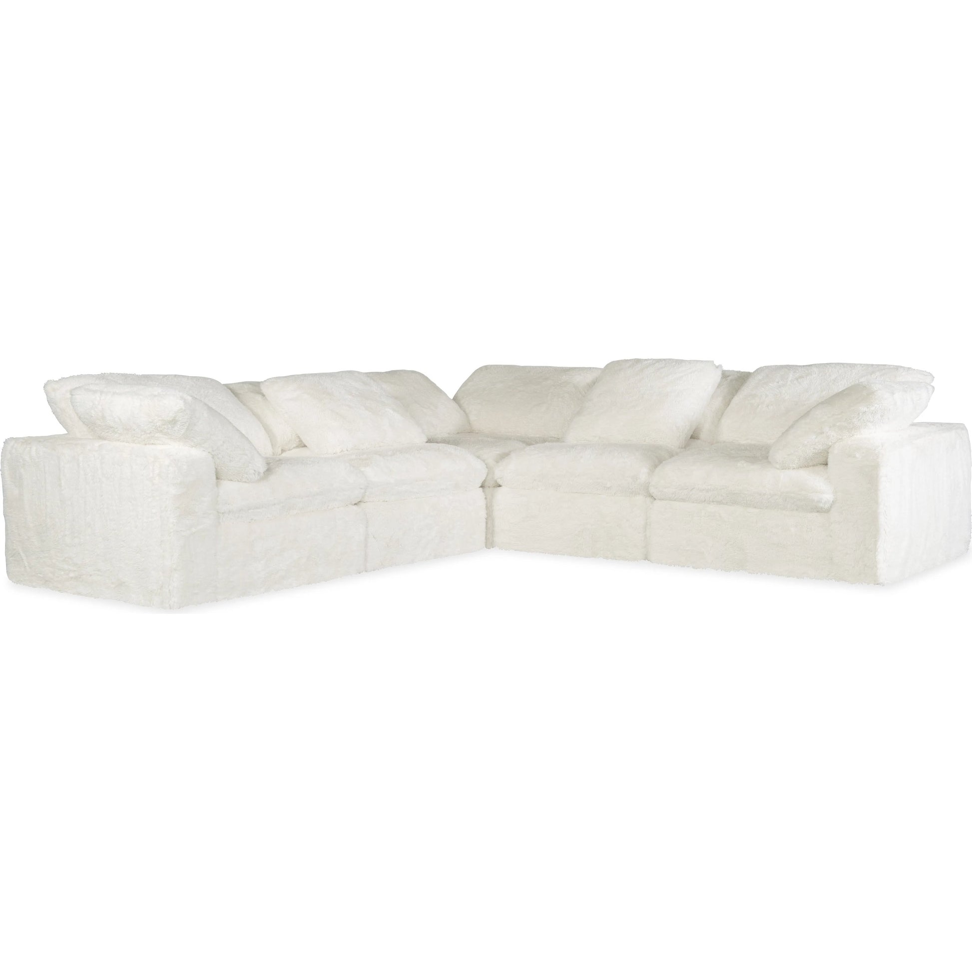 Barefoot 5-Seat Sectional by Hooker Furniture in white. Made from 100% polyester in a transitional style.