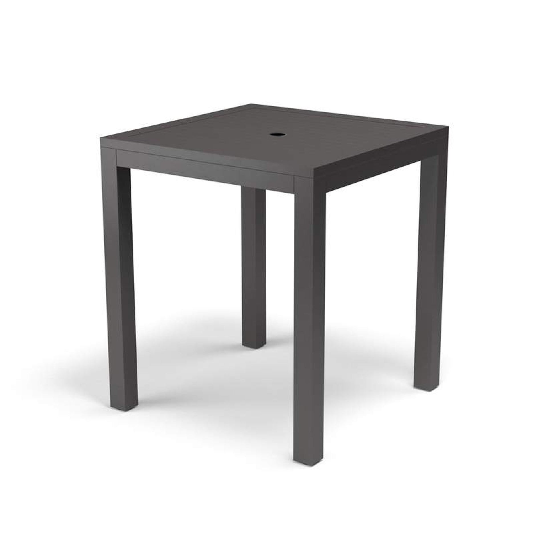 Vegas Outdoor Pub Table by Sunset West in graphite. Made from aluminum in a modern style.