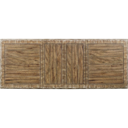 Chatelet Dining Table by Hooker Furniture in caramel froth. Made from pecan, walnut, maple veneers with a solid-wood edge top in a traditional style.