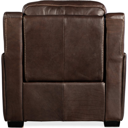 Lincoln Power Recliner by Hooker Furniture in paradise moro. Made from leather in a traditional style.