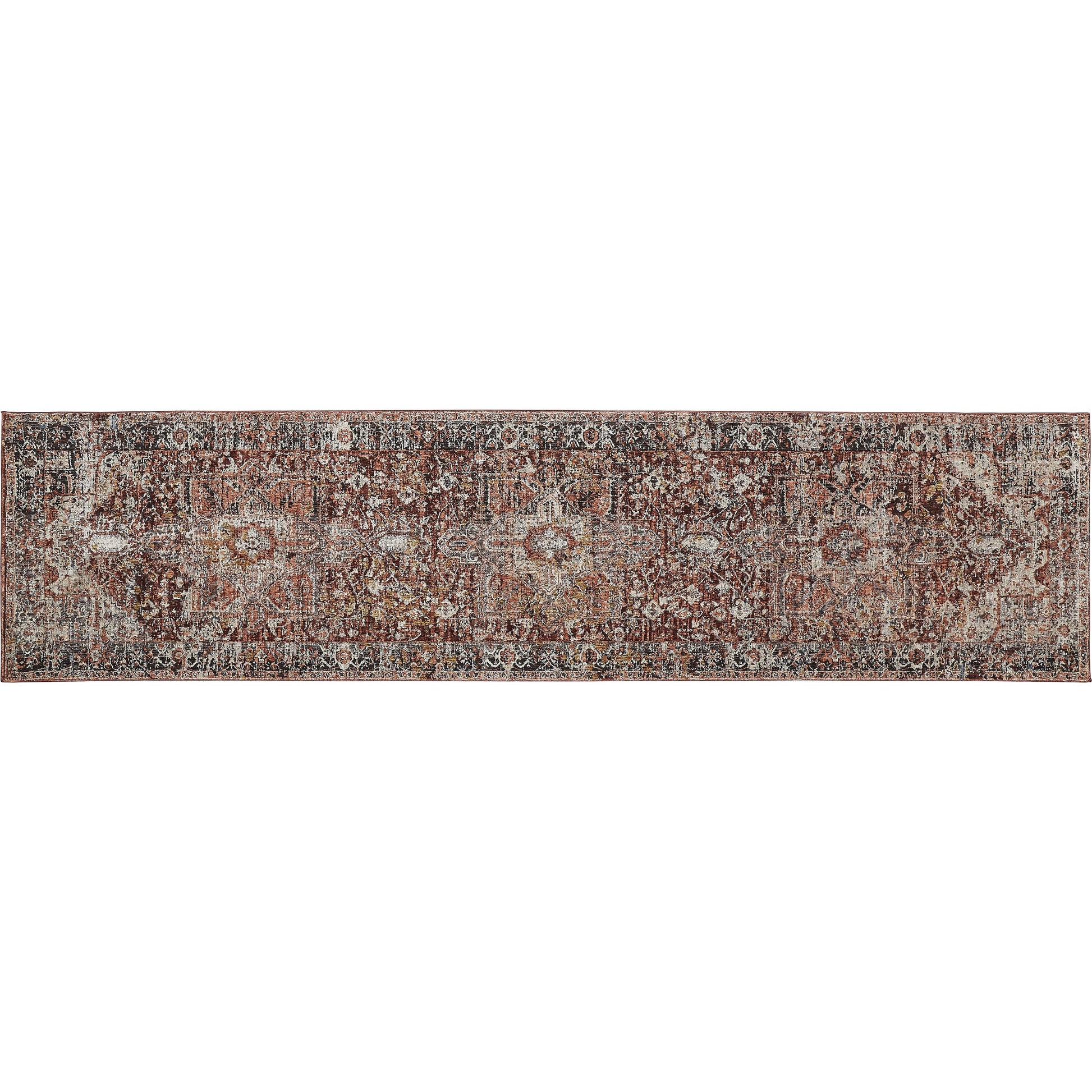 Caprio Transitional Rug - 3960F by Feizy in red, ivory, black. Made from polyester, viscose in a unique style.