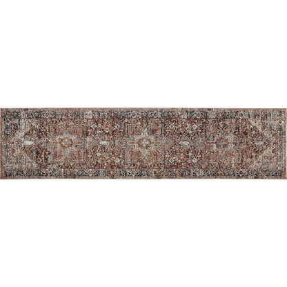 Caprio Transitional Rug - 3960F by Feizy in red, ivory, black. Made from polyester, viscose in a unique style.