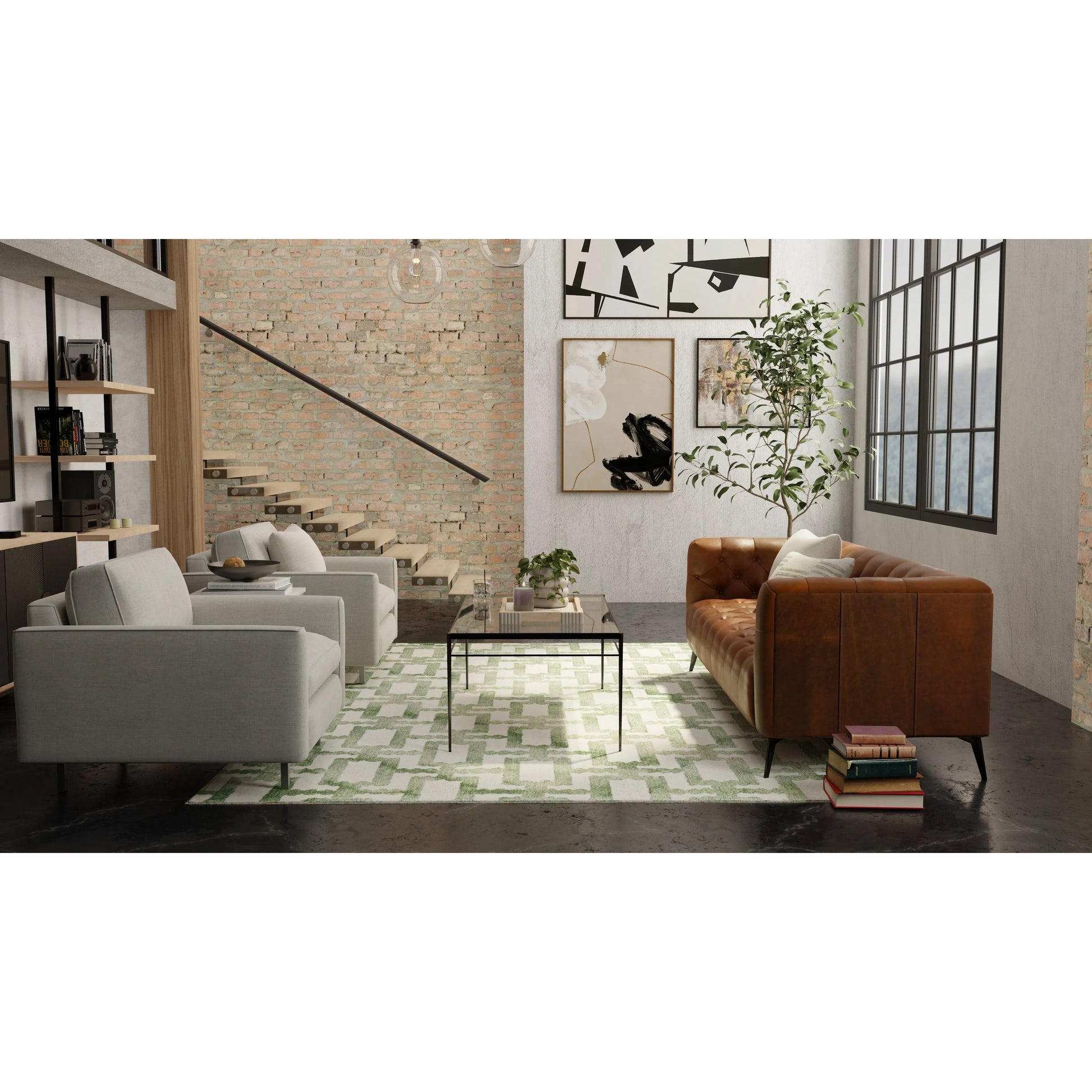 Lorrain Geometric Rug - 8919F by Feizy. Made from wool in a unique style.