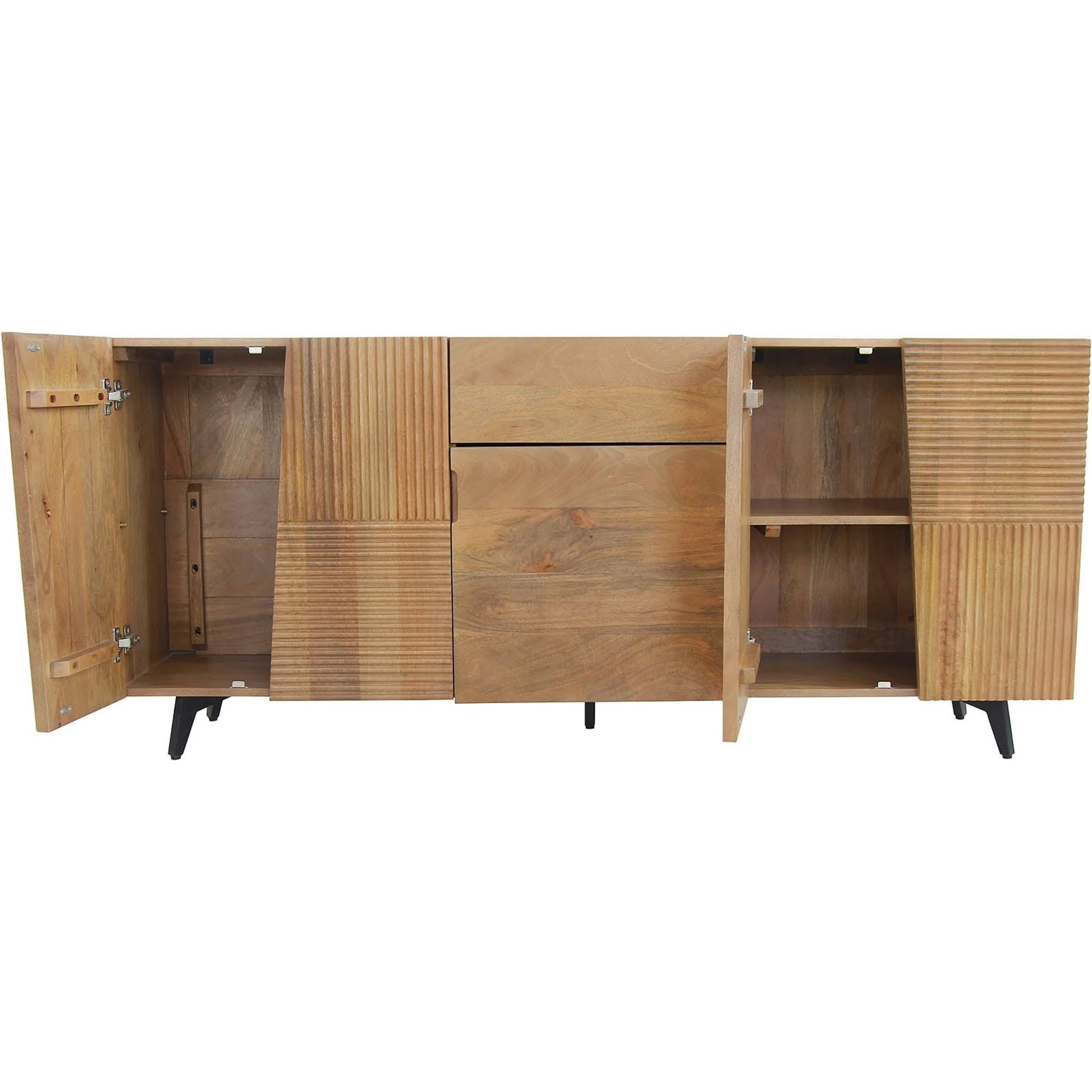 Peyton Sideboard by LH Imports in honey, black. Made from unique in a transitional style.