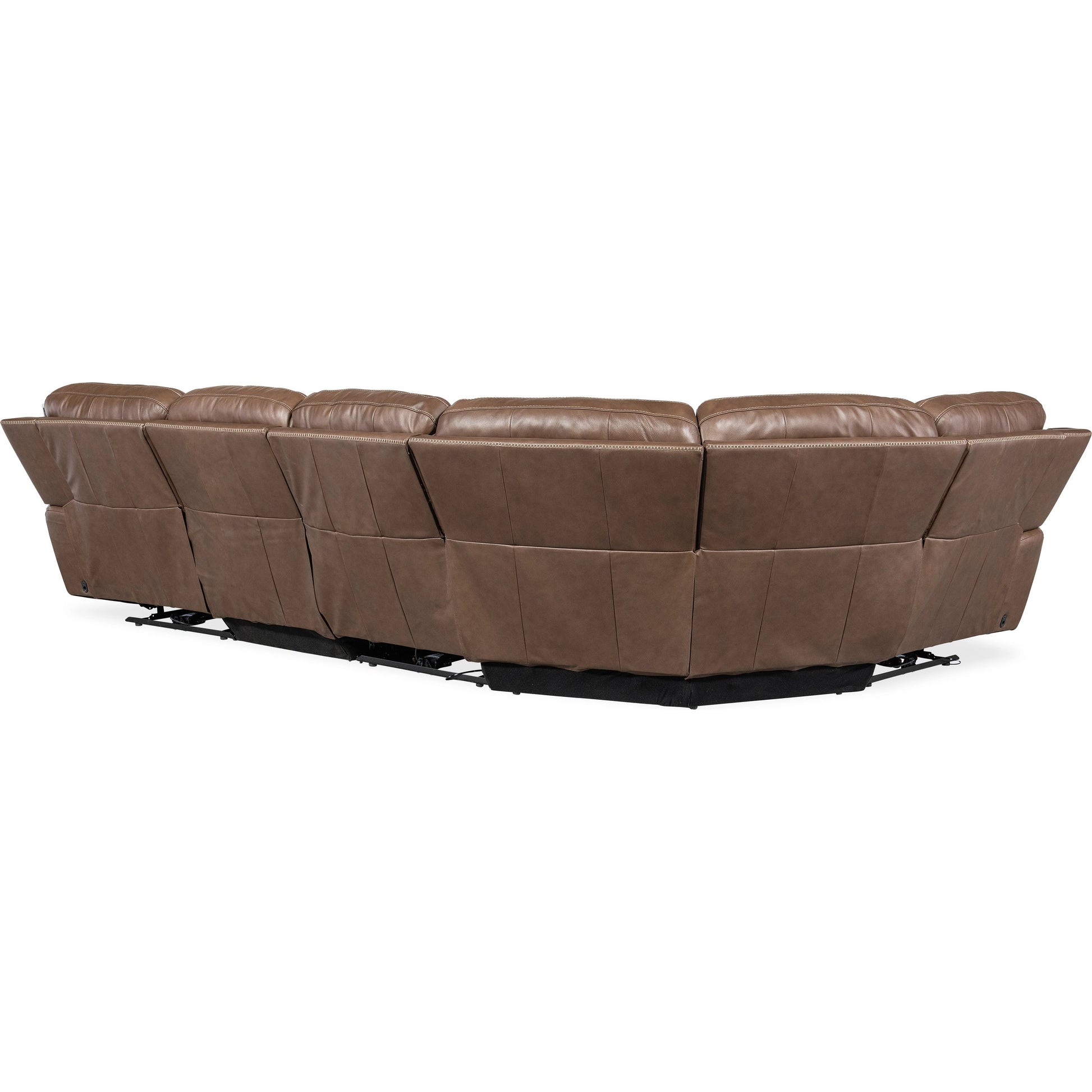Torres 5 Piece Sectional by Hooker Furniture in sorrento mocha. Made from leather, sorrento mocha (semi-aniline top grain with splits) in a traditional style.