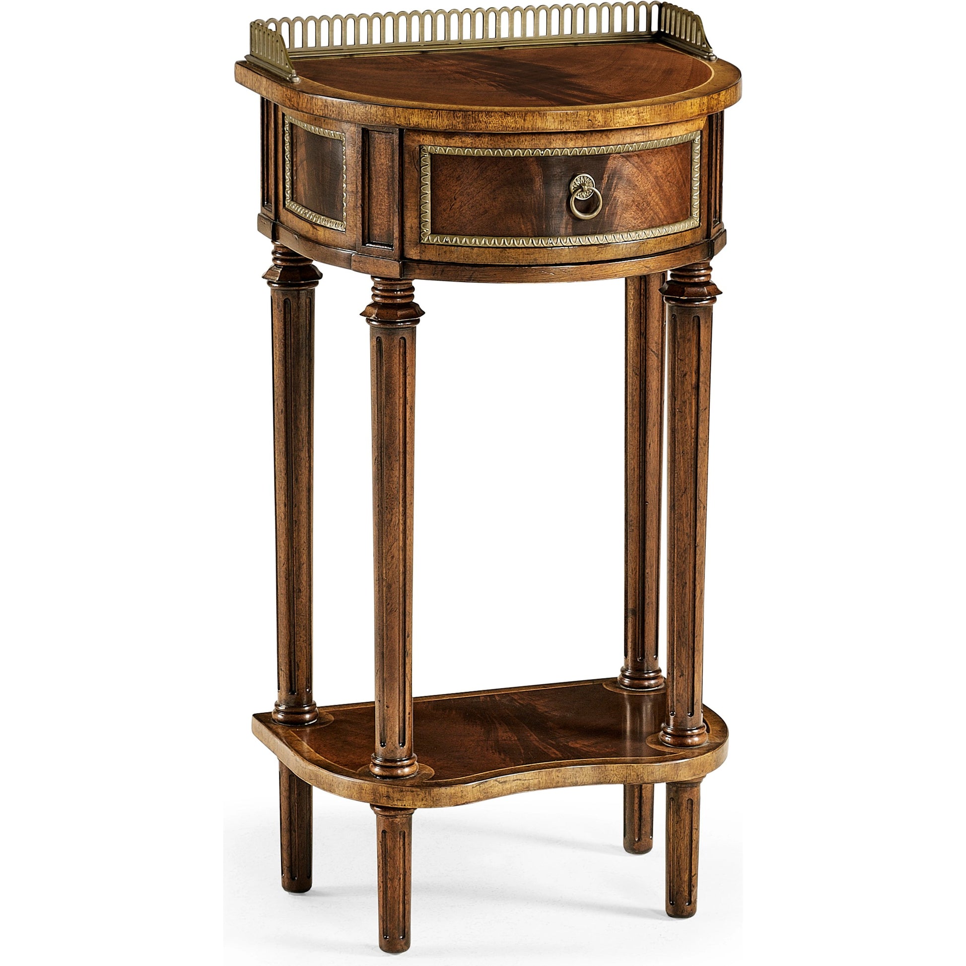 Buckingham Phone Table by Jonathan Charles in brown and medium antique mahogany. Made from mahogany in a traditional style.