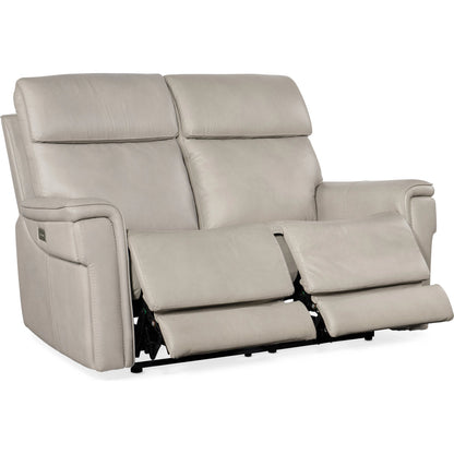 Lyra Zero Gravity Power Loveseat by Hooker Furniture. Made from leather in a traditional style.