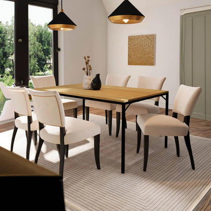 Flynn Dining Table by LH Imports in natural, black. Made from unique in a modern style.