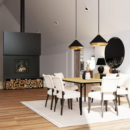 Flynn Dining Table by LH Imports in natural, black. Made from unique in a modern style.