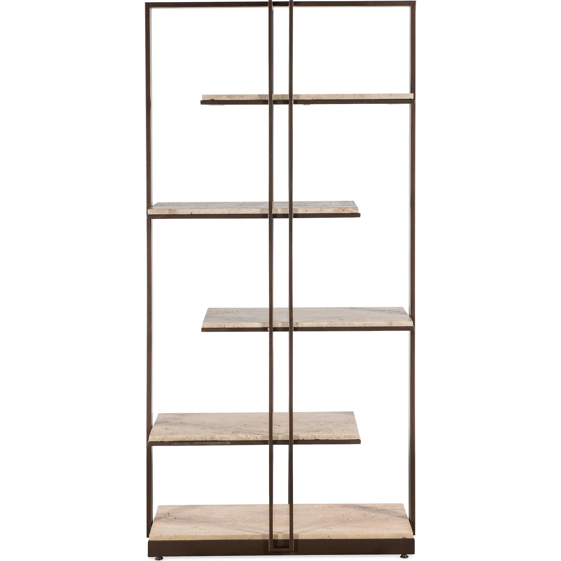 Granger Stone & Metal Etagere by Hooker Furniture in dark bronze. Made from unique in a modern style.